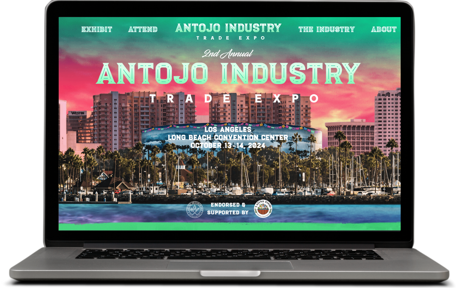 antojo demo website in laptop view